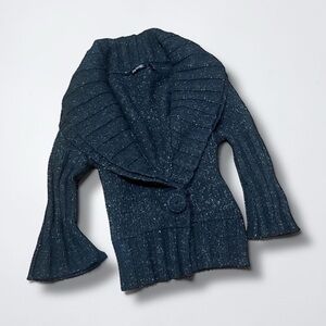 Ribbed Shawl Collar Cardigan